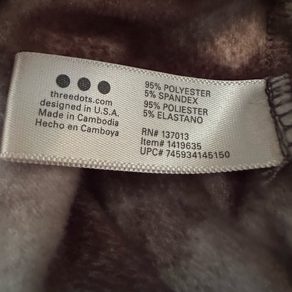 Women’s Three Dots Cozy Black & Gray Jogger Sweatpants, small - Picture 6 of 7